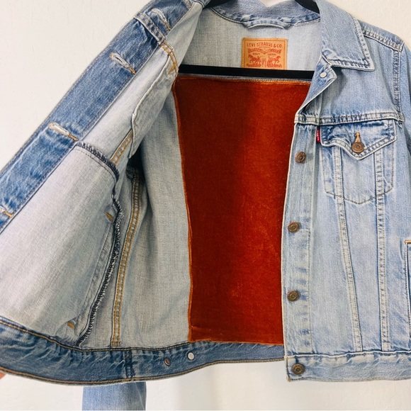 Custom Denim Jacket Citrus Fruit Beaded One of Kind Levi’s Jacket Large - Picture 5 of 16